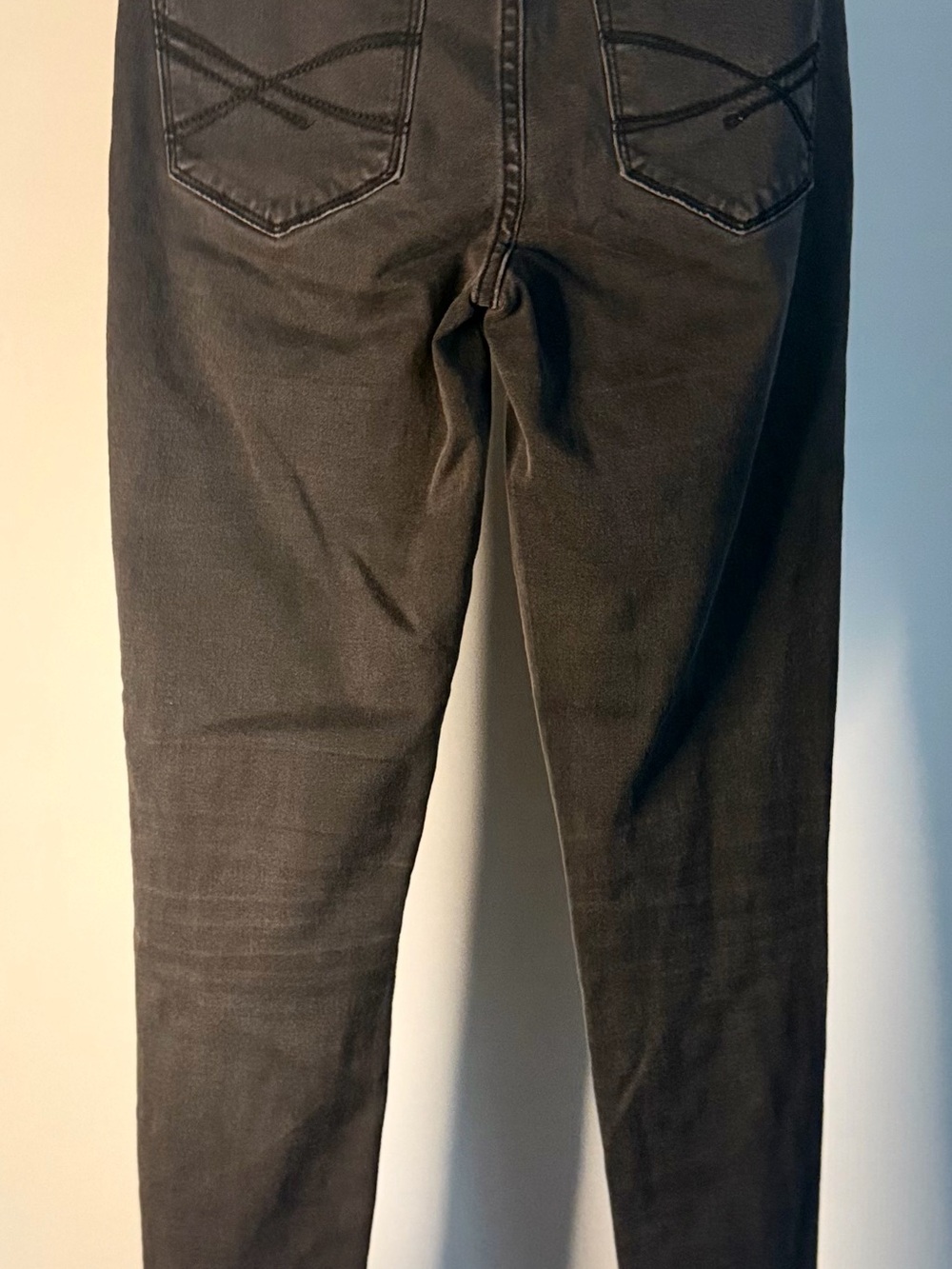 Aeropostale Skinny Jeans Womens 0 Charcoal Excellent High Waisted Jeggings - Picture 4 of 5